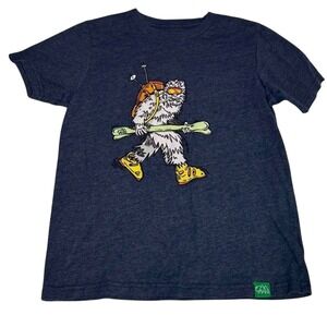 Wild Tribute Kids Ski Shirt Yeti Bigfoot Graphic Tee Youth Medium‎ Winter